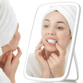 Espejo de Maquillaje con Luz LED y Ajuste de Tonos – Táctil y Compacto